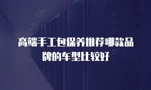 高端手工包保养推荐哪款品牌的车型比较好