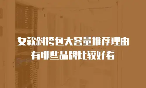 女款斜挎包大容量推荐理由有哪些品牌比较好看