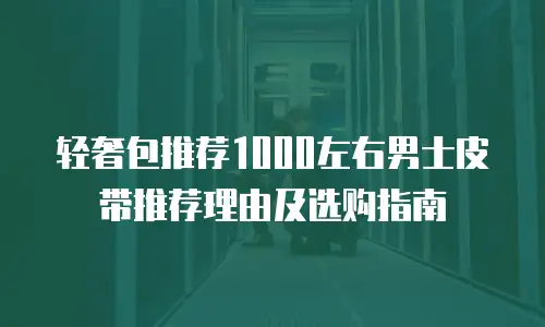 轻奢包推荐1000左右男士皮带推荐理由及选购指南