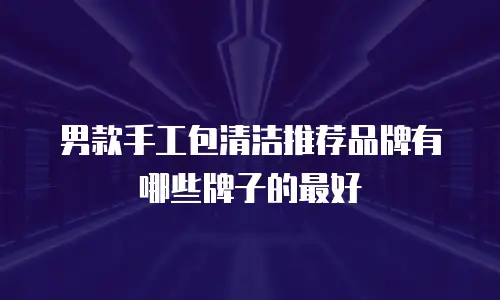 男款手工包清洁推荐品牌有哪些牌子的最好