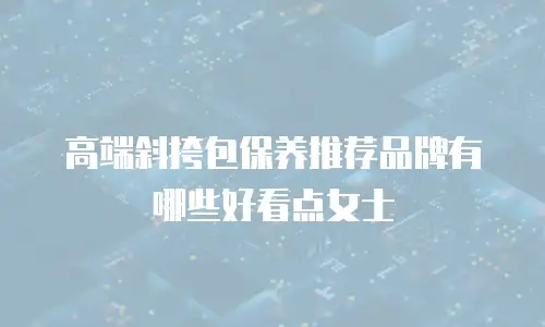 高端斜挎包保养推荐品牌有哪些好看点女士