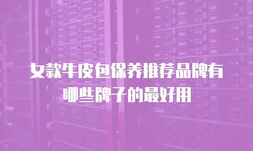 女款牛皮包保养推荐品牌有哪些牌子的最好用