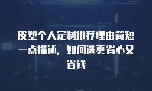 皮塑个人定制推荐理由简短一点描述，如何选更省心又省钱