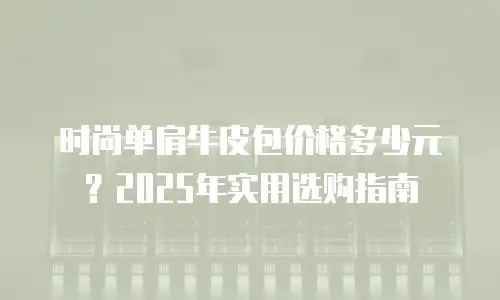时尚单肩牛皮包价格多少元？2025年实用选购指南