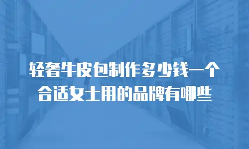 轻奢牛皮包制作多少钱一个合适女士用的品牌有哪些