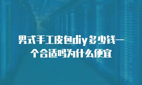 男式手工皮包diy多少钱一个合适吗为什么便宜