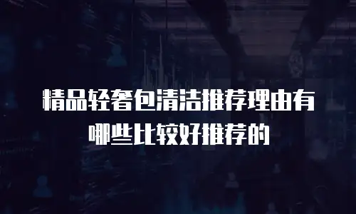 精品轻奢包清洁推荐理由有哪些比较好推荐的