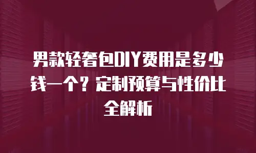 男款轻奢包DIY费用是多少钱一个？定制预算与性价比全解析