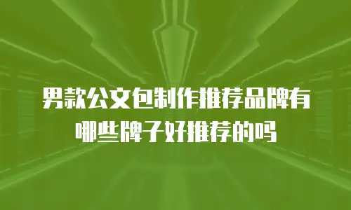男款公文包制作推荐品牌有哪些牌子好推荐的吗