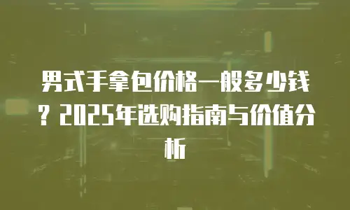 男式手拿包价格一般多少钱？2025年选购指南与价值分析