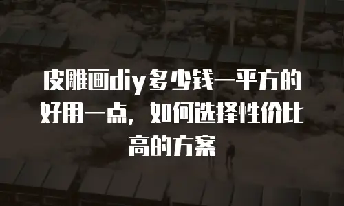 皮雕画diy多少钱一平方的好用一点，如何选择性价比高的方案