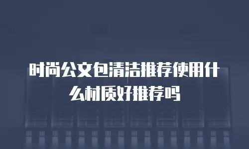 时尚公文包清洁推荐使用什么材质好推荐吗