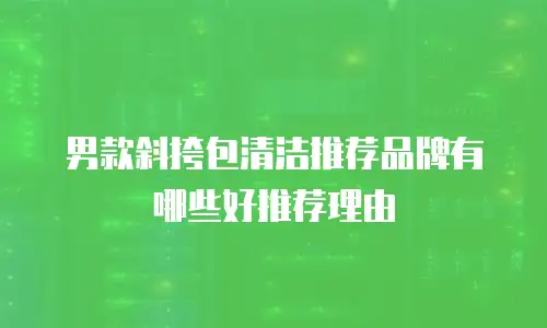 男款斜挎包清洁推荐品牌有哪些好推荐理由