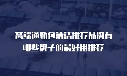 高端通勤包清洁推荐品牌有哪些牌子的最好用推荐