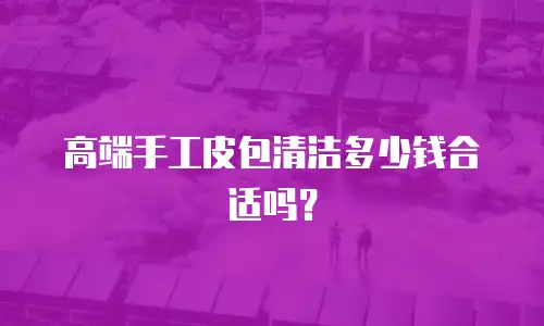高端手工皮包清洁多少钱合适吗？