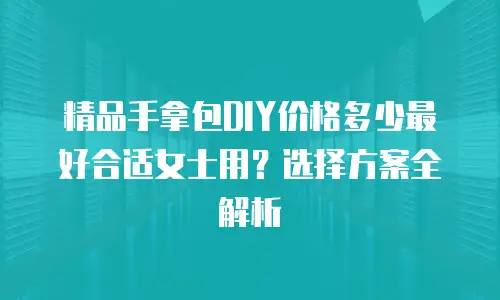 精品手拿包DIY价格多少最好合适女士用？选择方案全解析