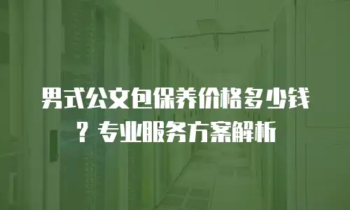 男式公文包保养价格多少钱？专业服务方案解析