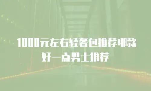 1000元左右轻奢包推荐哪款好一点男士推荐