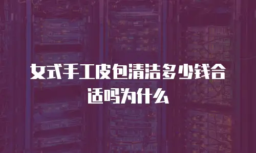 女式手工皮包清洁多少钱合适吗为什么