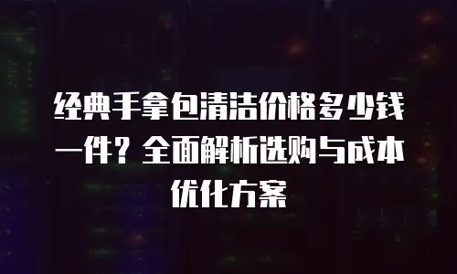 经典手拿包清洁价格多少钱一件？全面解析选购与成本优化方案