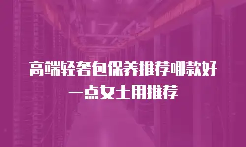 高端轻奢包保养推荐哪款好一点女士用推荐
