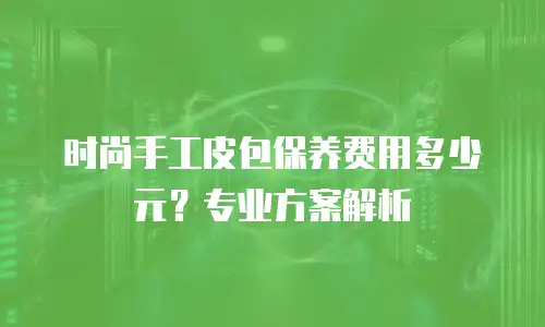 时尚手工皮包保养费用多少元？专业方案解析