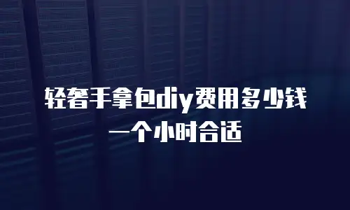 轻奢手拿包diy费用多少钱一个小时合适