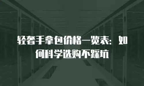 轻奢手拿包价格一览表：如何科学选购不踩坑