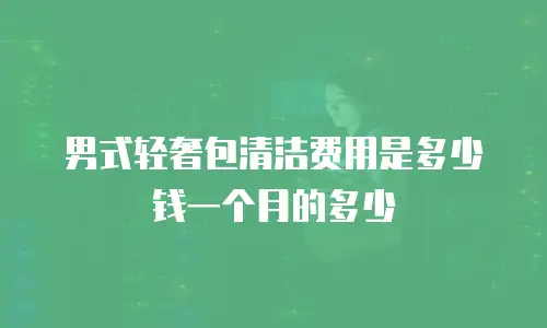 男式轻奢包清洁费用是多少钱一个月的多少
