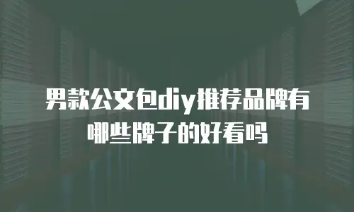 男款公文包diy推荐品牌有哪些牌子的好看吗