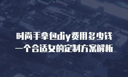 时尚手拿包diy费用多少钱一个合适女的定制方案解析