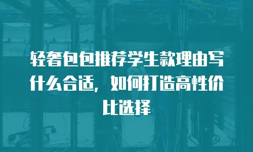 轻奢包包推荐学生款理由写什么合适，如何打造高性价比选择