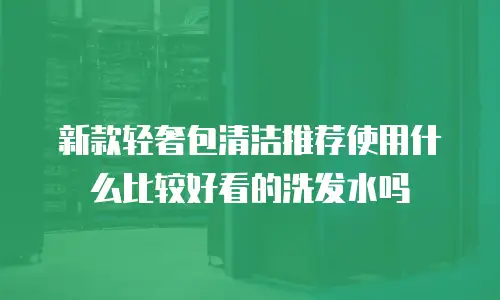 新款轻奢包清洁推荐使用什么比较好看的洗发水吗