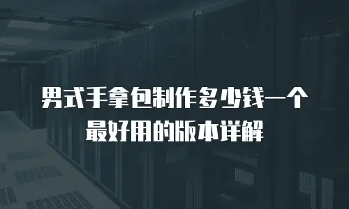 男式手拿包制作多少钱一个最好用的版本详解