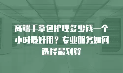 高端手拿包护理多少钱一个小时最好用？专业服务如何选择最划算