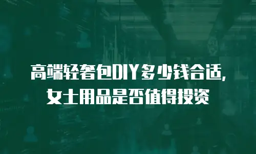 高端轻奢包DIY多少钱合适，女士用品是否值得投资
