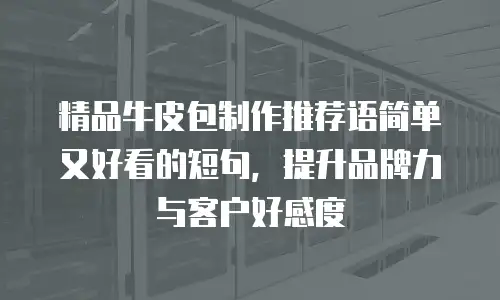 精品牛皮包制作推荐语简单又好看的短句，提升品牌力与客户好感度