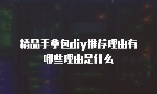 精品手拿包diy推荐理由有哪些理由是什么