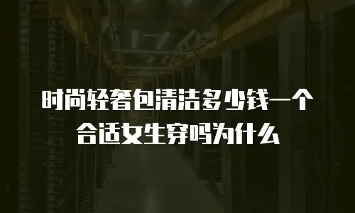 时尚轻奢包清洁多少钱一个合适女生穿吗为什么