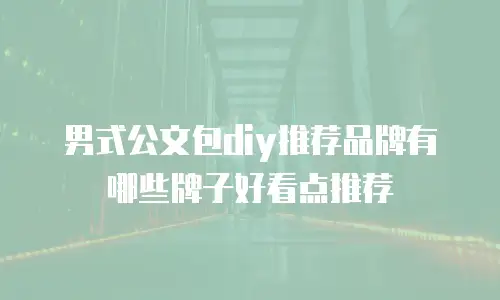 男式公文包diy推荐品牌有哪些牌子好看点推荐