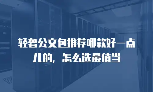 轻奢公文包推荐哪款好一点儿的，怎么选最值当
