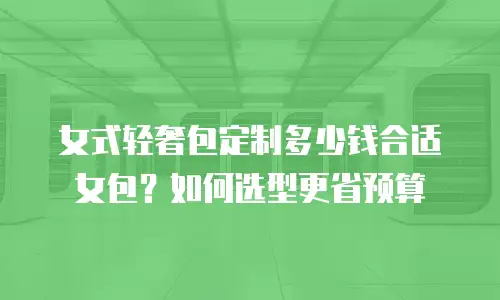 女式轻奢包定制多少钱合适女包？如何选型更省预算