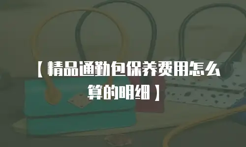 【精品通勤包保养费用怎么算的明细】