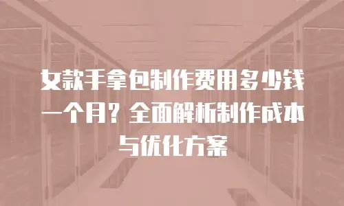 女款手拿包制作费用多少钱一个月？全面解析制作成本与优化方案