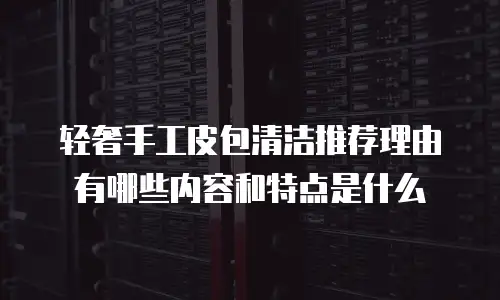 轻奢手工皮包清洁推荐理由有哪些内容和特点是什么