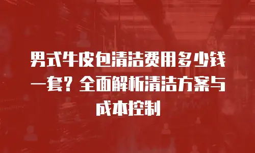 男式牛皮包清洁费用多少钱一套？全面解析清洁方案与成本控制