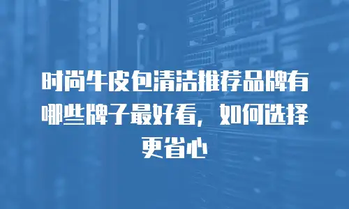 时尚牛皮包清洁推荐品牌有哪些牌子最好看，如何选择更省心