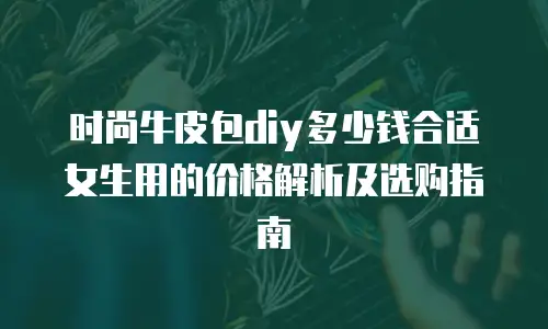 时尚牛皮包diy多少钱合适女生用的价格解析及选购指南