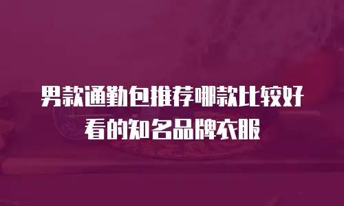 男款通勤包推荐哪款比较好看的知名品牌衣服