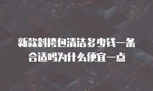 新款斜挎包清洁多少钱一条合适吗为什么便宜一点